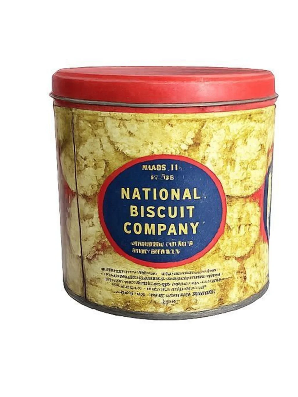 Vintage Ritz Crackers Tin Canister w/ Lid • Nabisco Advertising • National Biscu